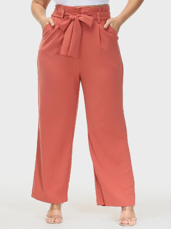 Tailored dress pants for professional office meetings -Versatile Wide Leg Vocational Suit Pants with Belt