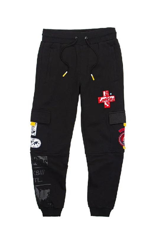 Designer skinny pants for luxury fashion flair -Cookies Mile High Fleece Cargo Sweatpants