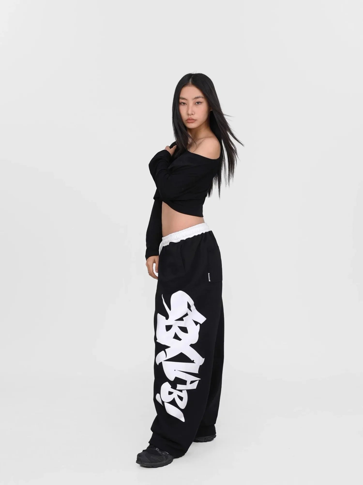 Heavy-duty ripstop pants for extreme hiking durability -Street Black Dance Graffiti Halloween Pants