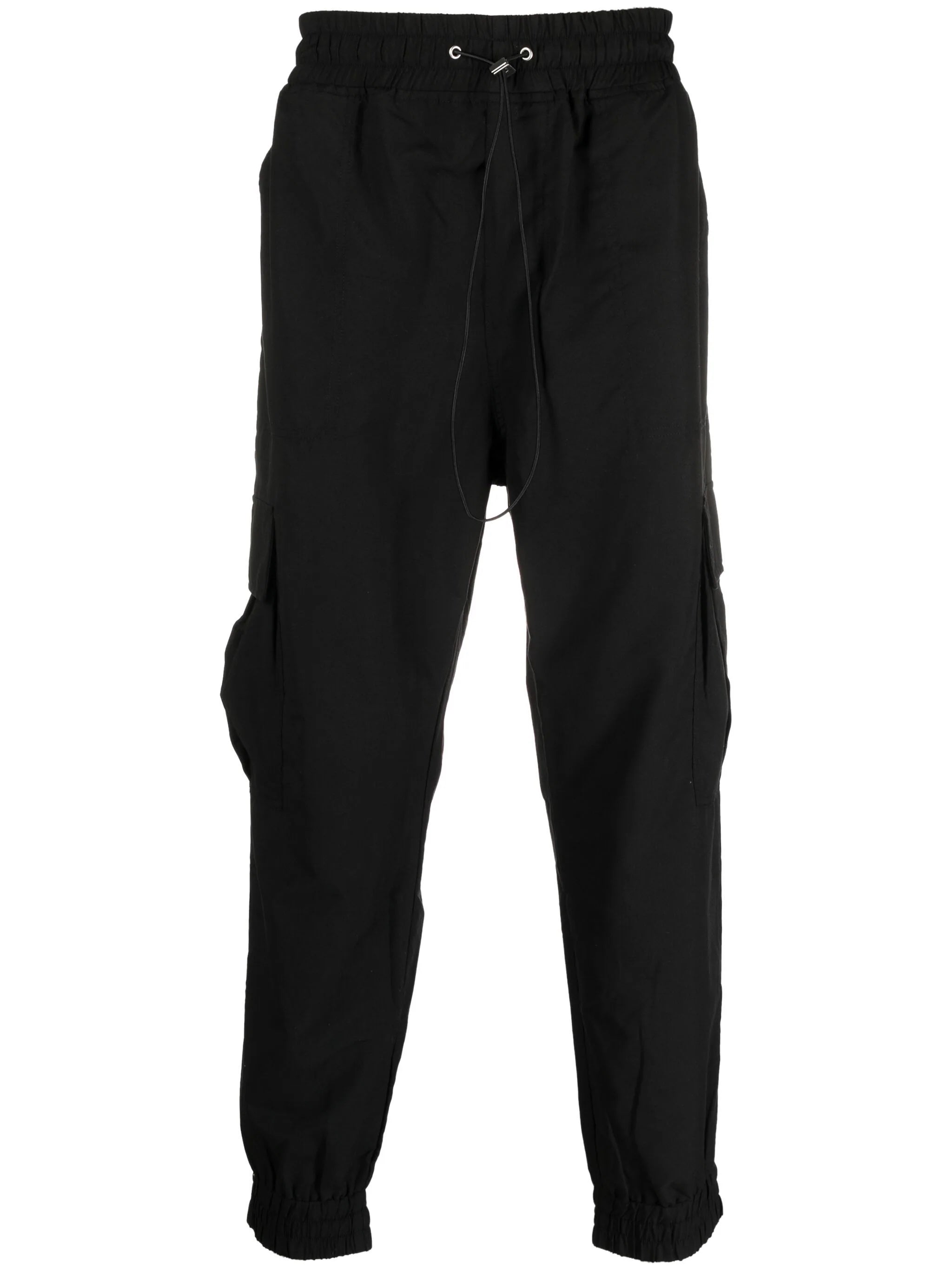 Quick-dry travel pants for adventurous globetrotters -Cargo-Pockets Drawstring-Waistband Track Pants