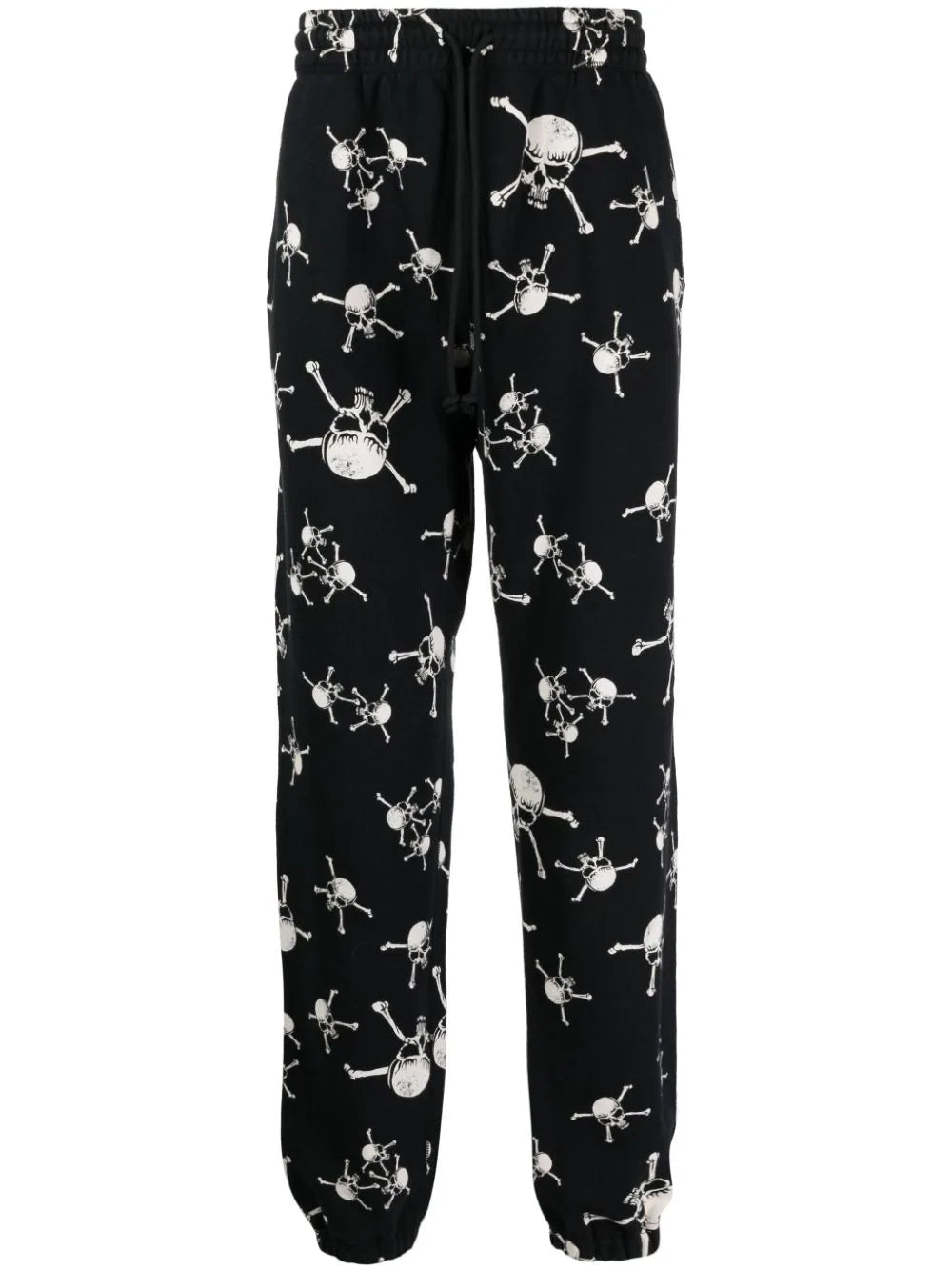 Affordable denim pants for everyday rugged use -Skull-Print Cotton Track Pants