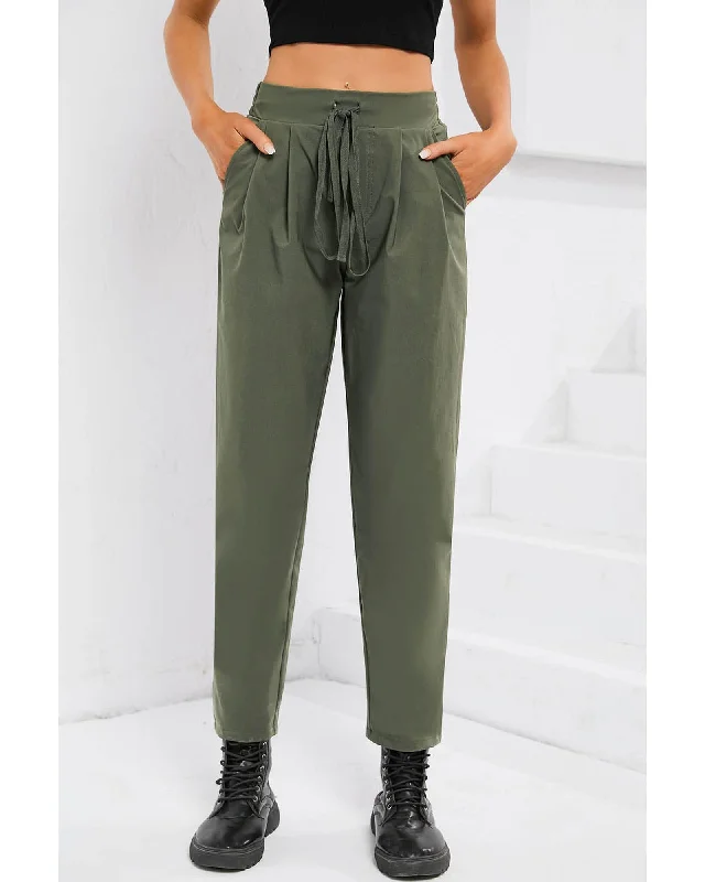 Eco-friendly hemp pants for sustainable clothing choices -Azura Exchange Elastic Drawstring Waist Pants - XL