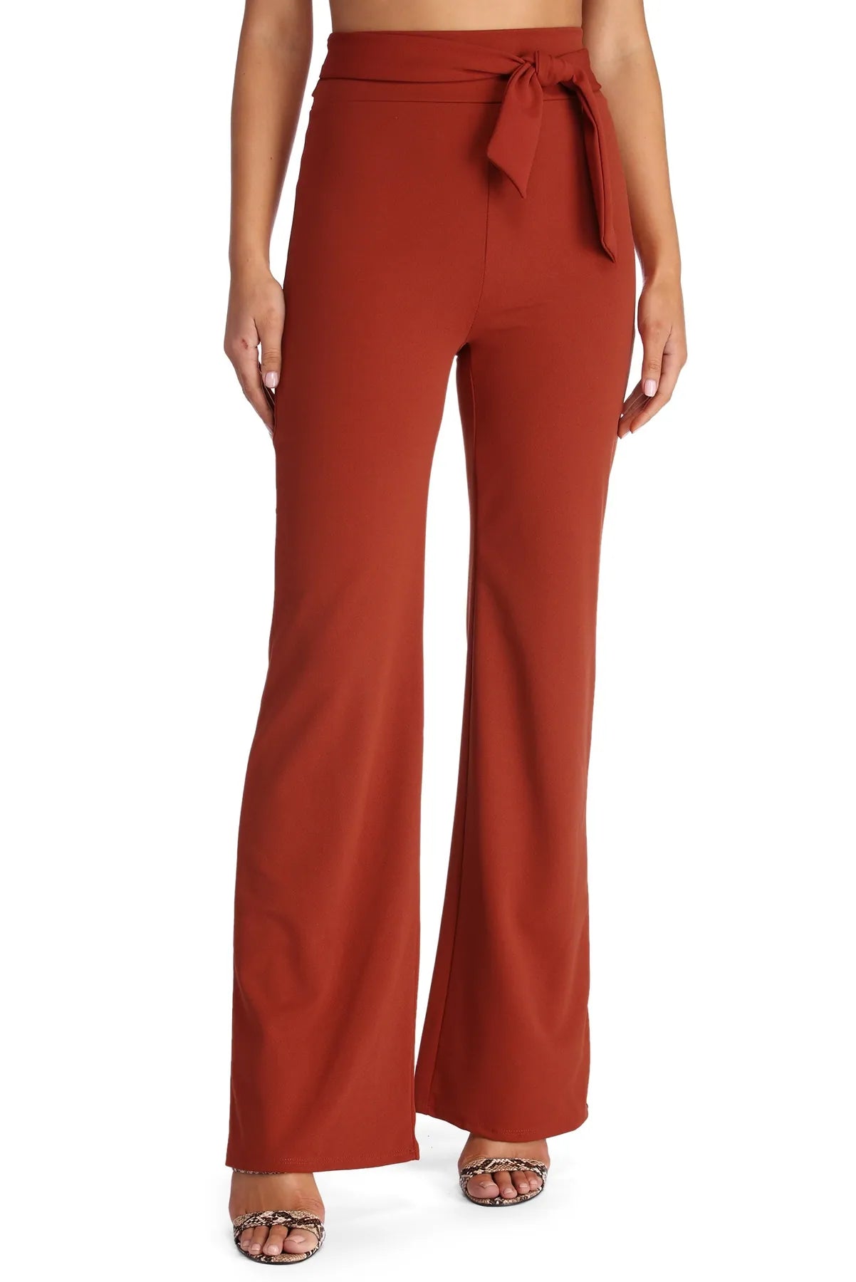 Stylish leather pants for edgy night looks -Sealed With Style Tie Waist Pants