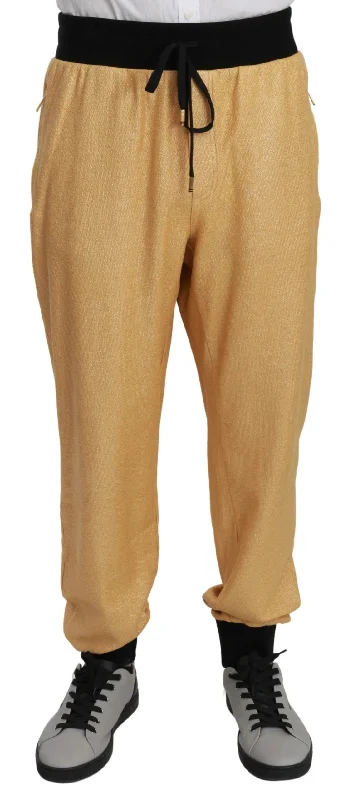 Multi-pocket pants for organized travel convenience -Dolce & Gabbana Elegant  Motif Men's Sweatpants