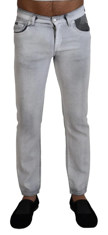 Dolce & Gabbana Elegant  Washed Cotton Blend Men's Pants