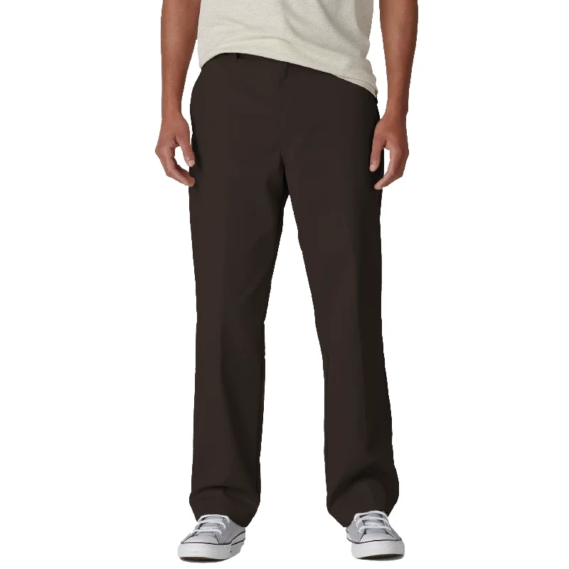 Bold plaid pants for eye-catching style choices -DICKIES SKATE TWILL REGULAR FIT PANTS CHOCOLATE BROWN