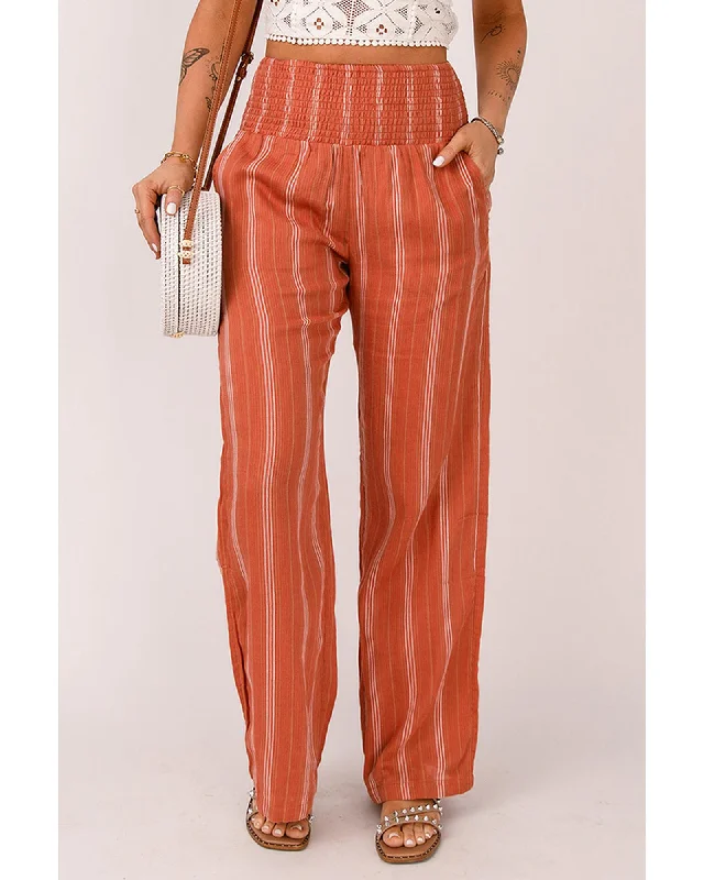 Bold patterned pants for standout fashion statements -Azura Exchange High Waist Straight Leg Pants - M