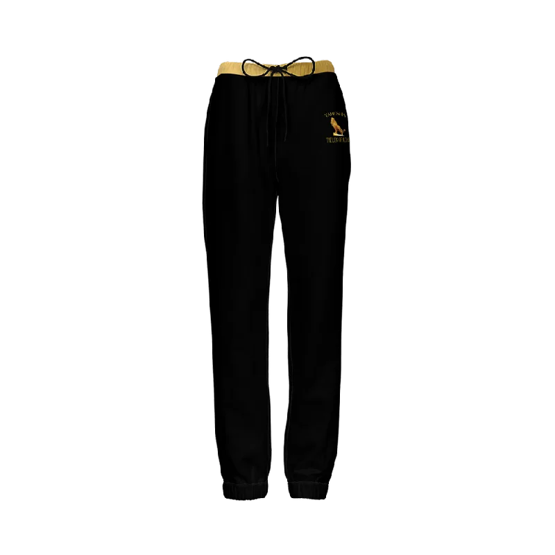 Rugged work pants for construction job durability -Yahusha-The Lion of Judah 01 Designer Casual Fit Unisex Sweatpants