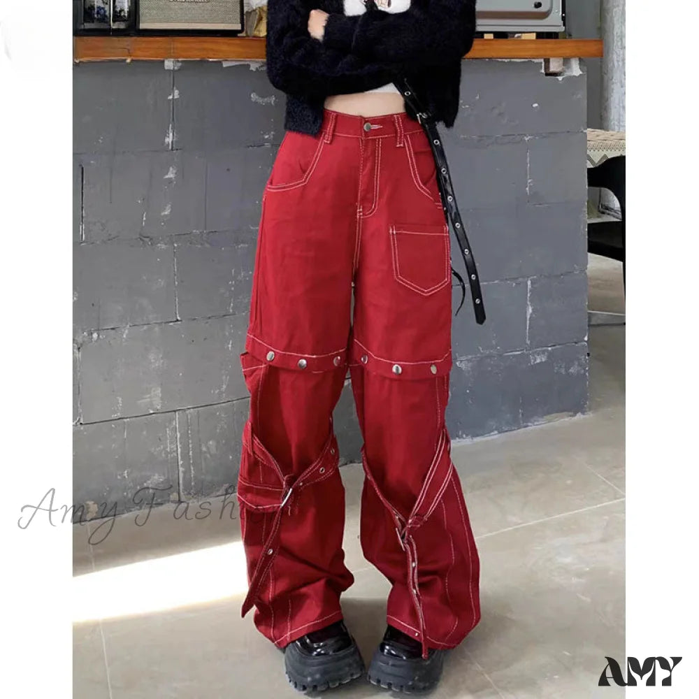 High-performance ski pants for snowy mountain slopes -Halloween Red Pants Vintage