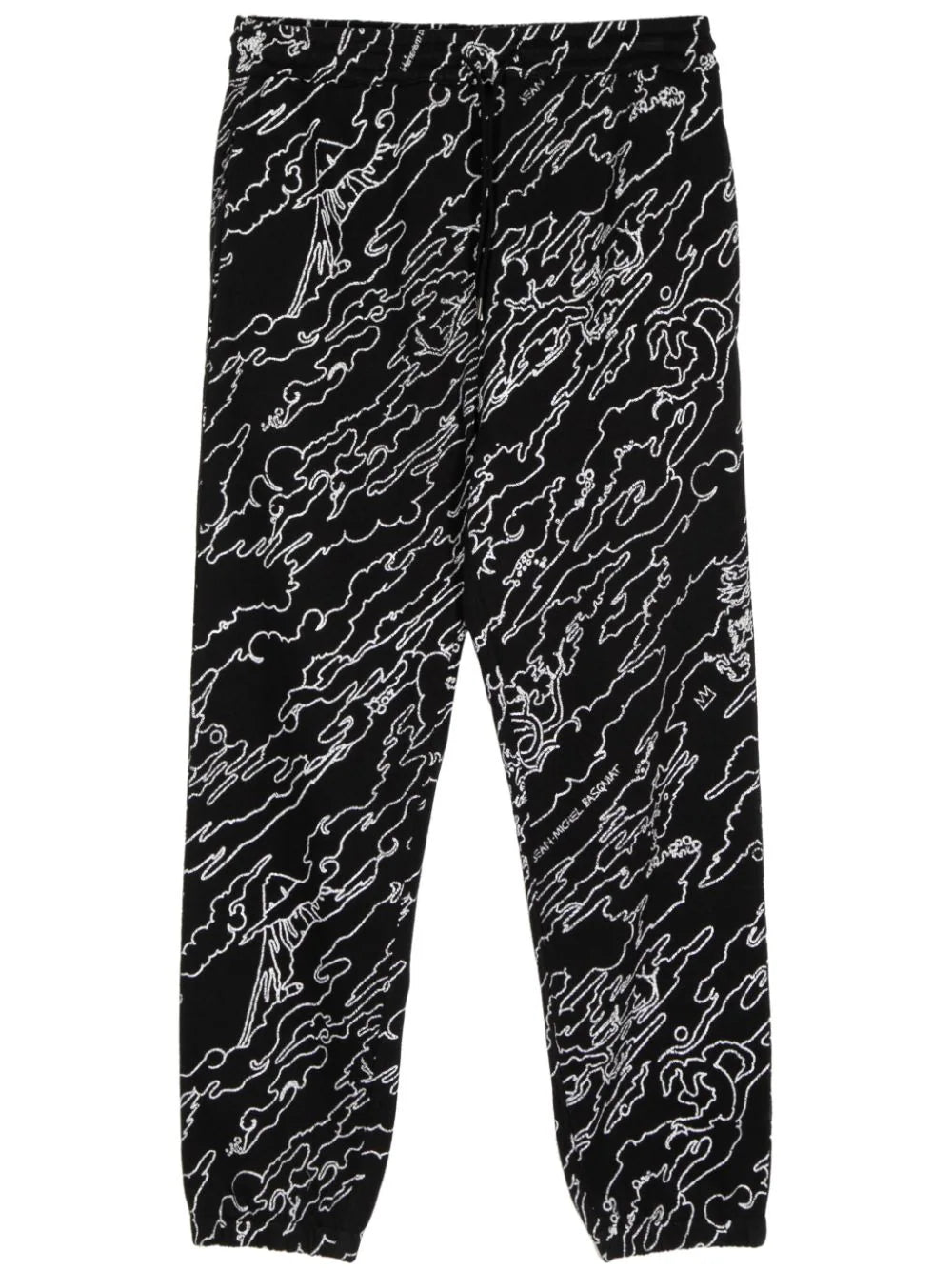 Rugged outdoor pants for mountain climbing strength -Maha Basquiat Tapered-Leg Track Pants