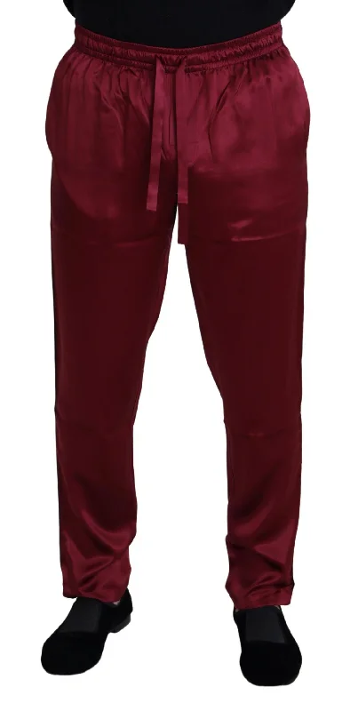 Tailored ankle pants for chic office outfits -Dolce & Gabbana Silk Lounge Pants in Men's