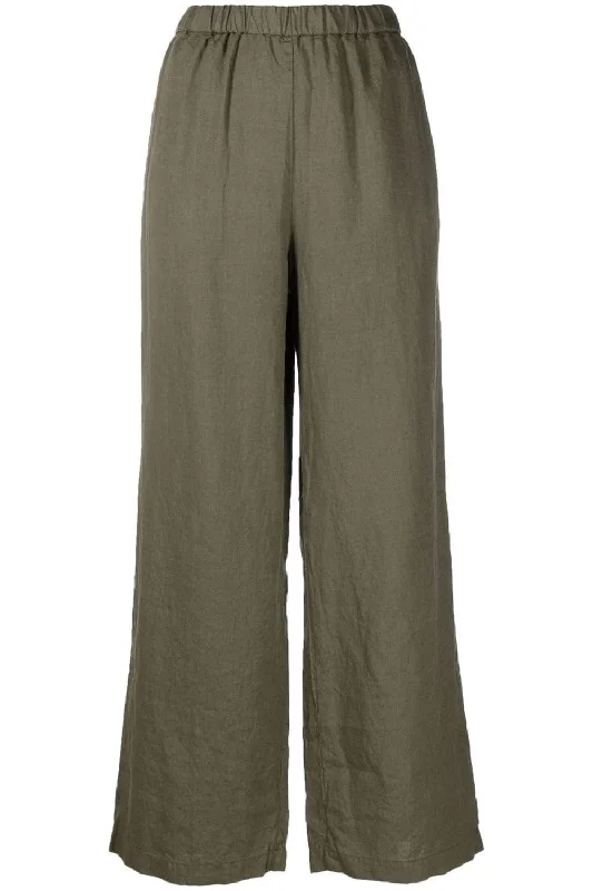 Durable canvas pants for heavy-duty work use -Linen Pants - Militarty