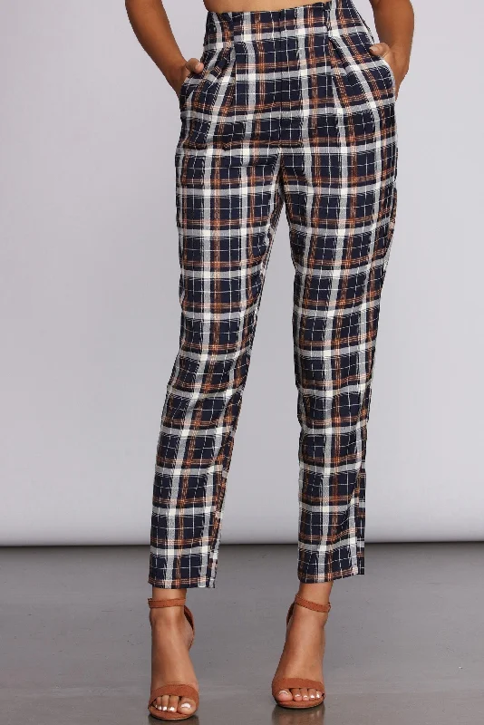 Affordable denim pants for everyday rugged use -Plaid It Up Pants