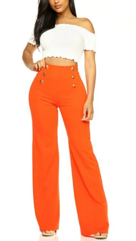 Casual twill pants for easygoing daily outfits -Starburst Highwaist Pants