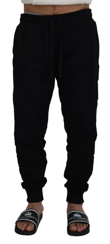 Tapered ankle pants for sleek modern silhouettes -Dolce & Gabbana Elegant  Cotton Jogger Men's Pants