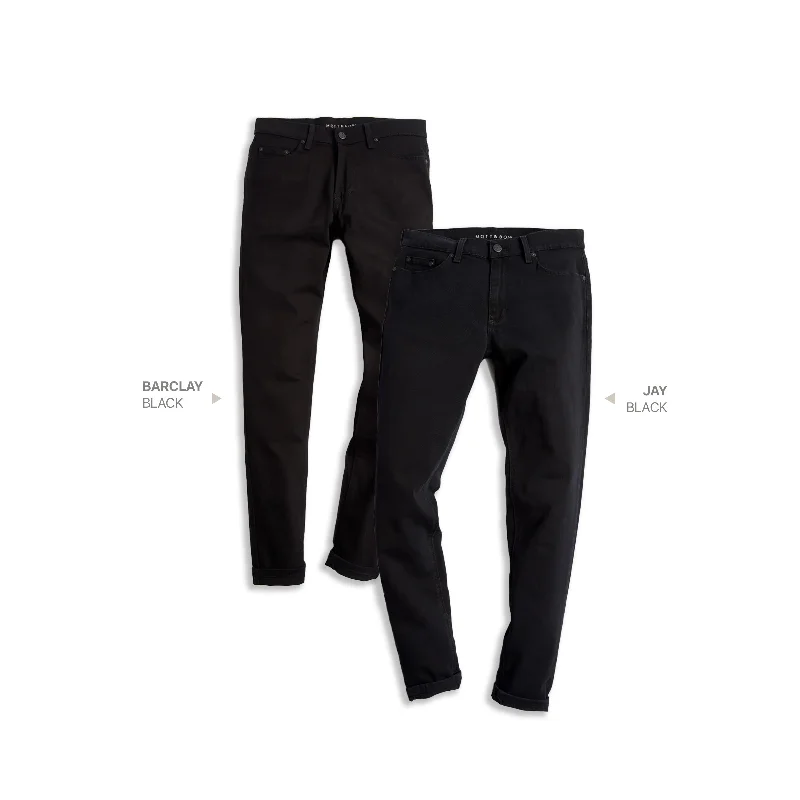 Bootcut Jeans for Flattering -Slim Barclay Black and Slim Jay Black 2-pack Jeans