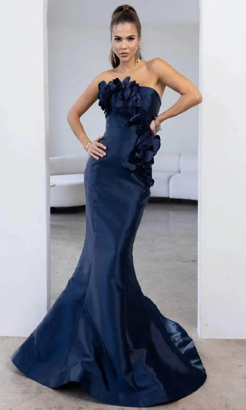 Plus size dresses for parties shine with confidence -Terani Couture 241E2512 - Strapless Trumpet Prom Dress