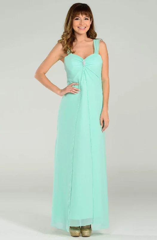 Plus size dresses for special occasions dazzle effortlessly -Poly USA - 7000 Sleeveless Sweetheart Chiffon Gown with Overlay