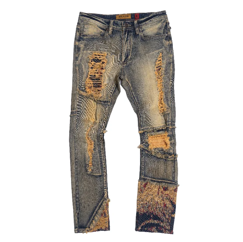 Gym Jeans for Workout -M1994 Bagnoli Tapestry Jeans - Dirt