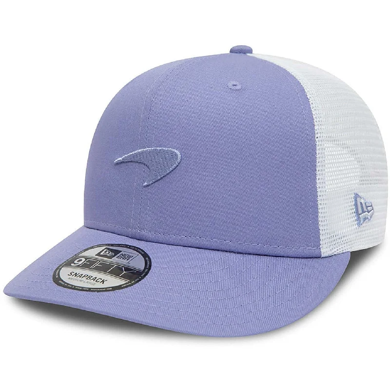 Camouflage cap with adjustable strap back -McLaren Racing New Era 9Fifty Snapback Cap - Pastel Purple