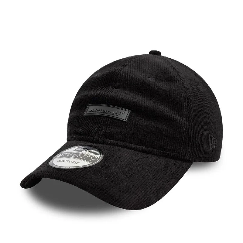 Stylish snapback cap for urban street style -McLaren Racing New Era 9Twenty Corduroy Hat - Black