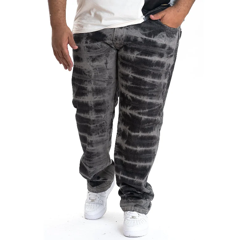 Hunting Jeans for Woods -M1708 Makobi Tie-Dye Jeans - Black