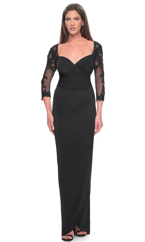 Plus size dresses featuring fringe accents feel bold -La Femme 31659 - Sweetheart Empire Formal Dress