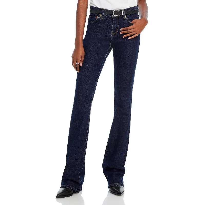 Mother's Day Jeans for Gift -RE/DONE Womens Mid Rise Dark Wash Bootcut Jeans