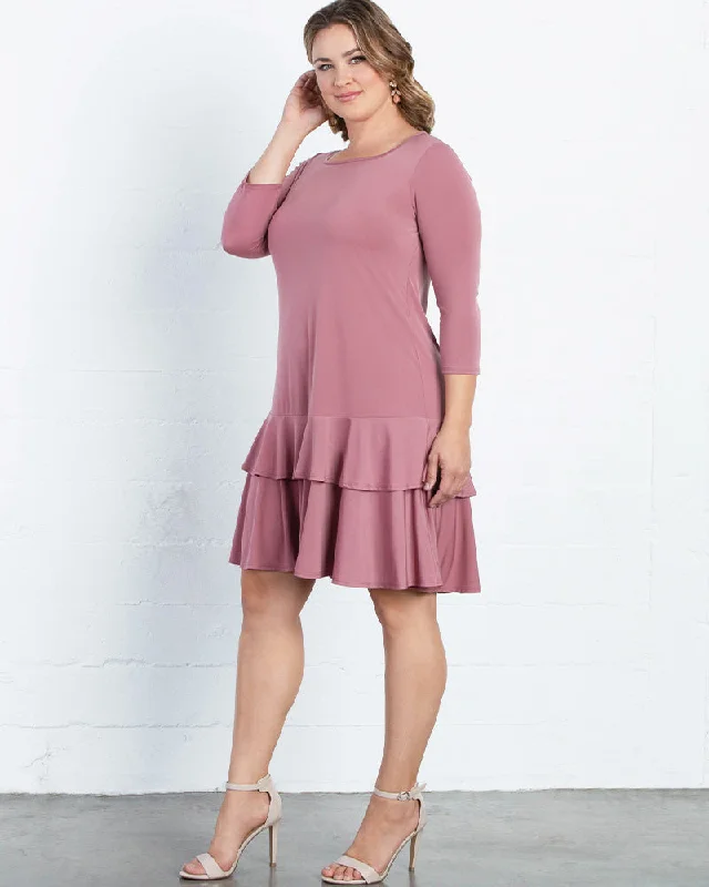 Plus size dresses with matte finishes stay subtle -Coquette Dress - Final Sale!