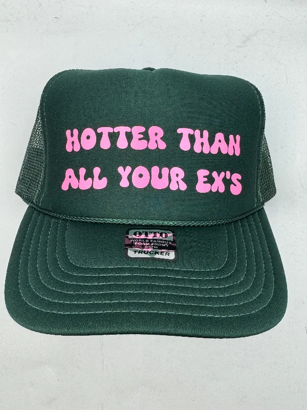 Neon graphic cap for eye-catching night runs -Hotter Than All Your Ex's Trucker Hat