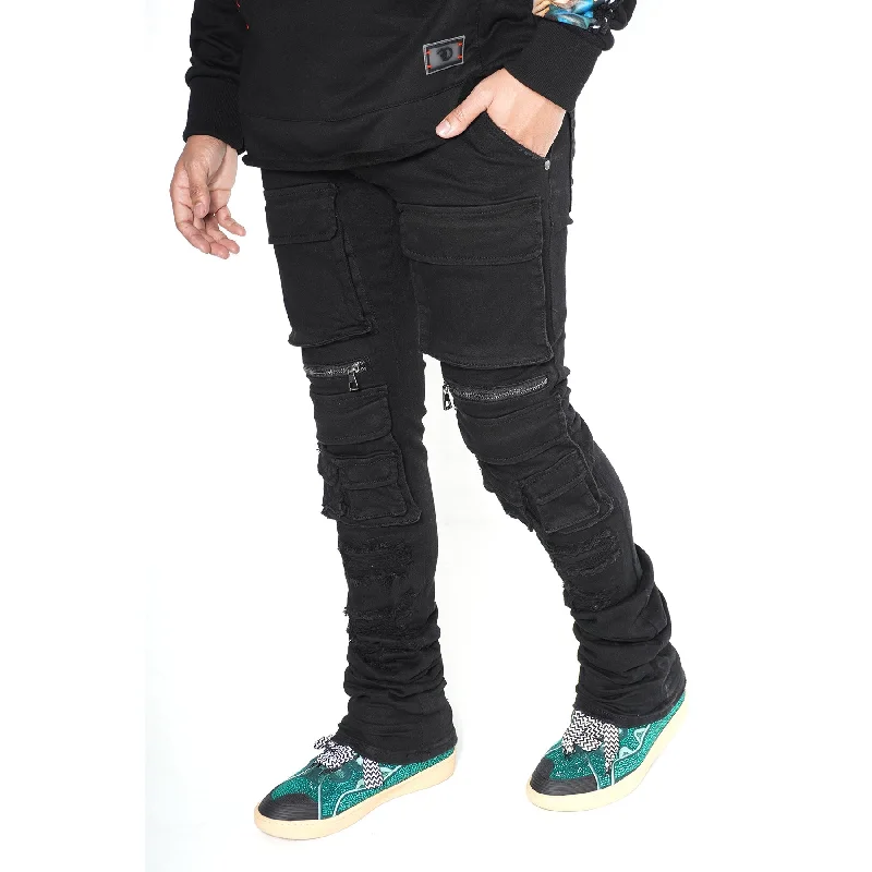 Carpenter Jeans for Function -F1728 Cargo Stack Jeans - Black/Black