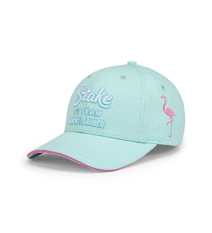 Durable canvas cap for rugged outdoor use -Stake F1 Kick Sauber Special Edition Miami GP Flamingo Baseball Hat - Blue