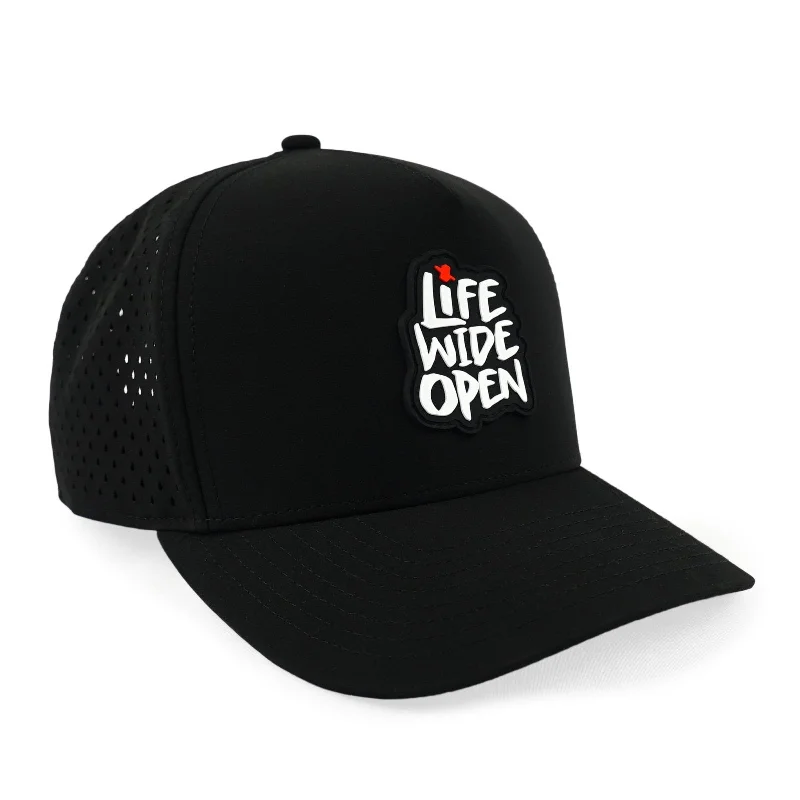 Black snapback cap for sharp modern looks -Blackout Grunge Performance Snapback