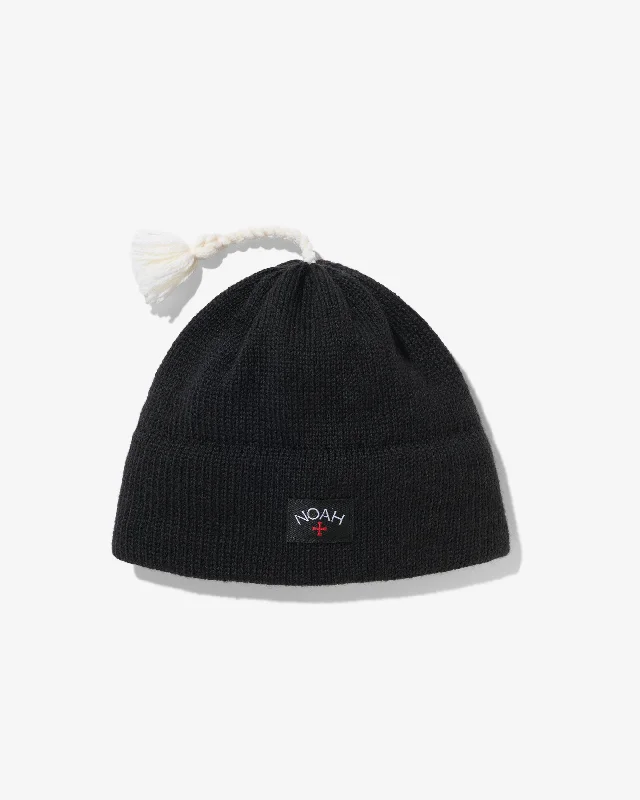 Graphic print cap for artistic expression -Wool Tassel Beanie