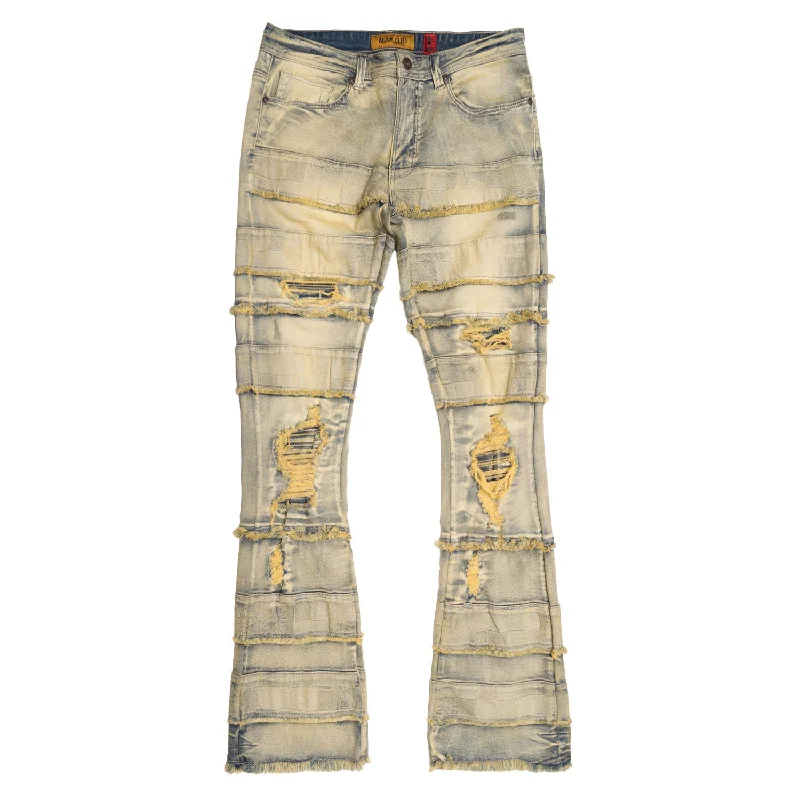 Business Jeans for Dressy -M1951 Bianchi Stacked Jeans - Dirt