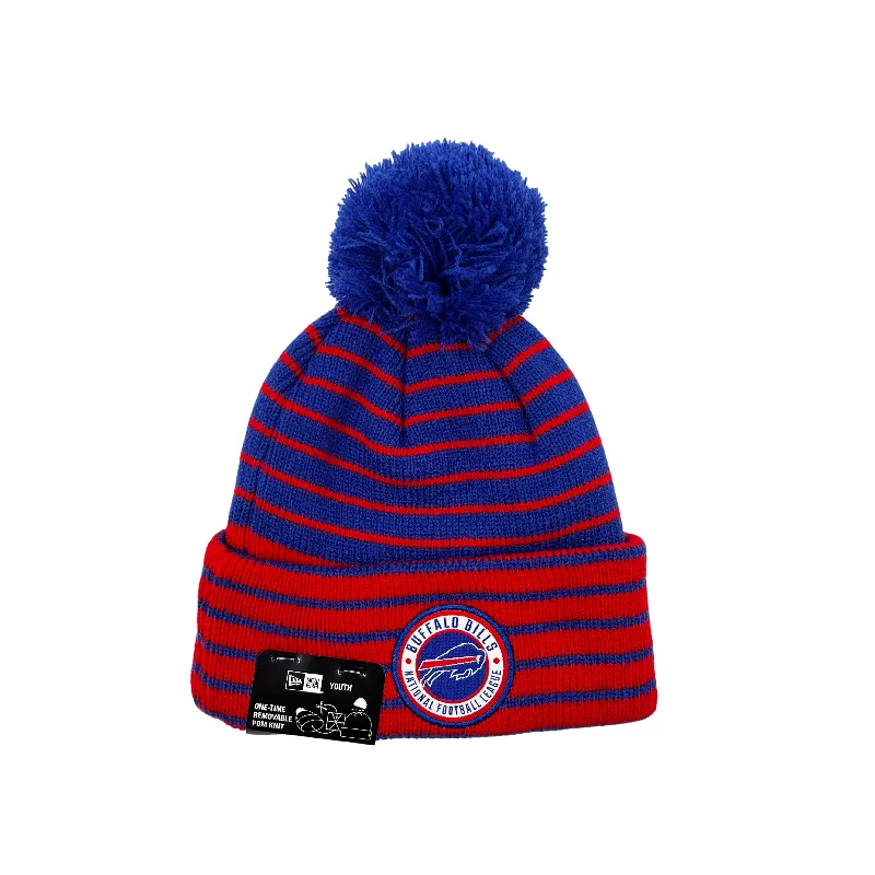 Classic baseball cap for casual everyday wear -Youth Buffalo Bills Royal & Blue Knit Winter Hat