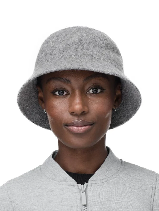 Retro cap with faded wash finish -Jaylen Unisex Knit Moulded Bucket