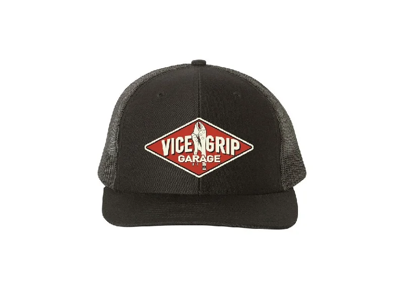 Designer cap for high-end brand appeal -VGG Garage Sign Trucker Hat