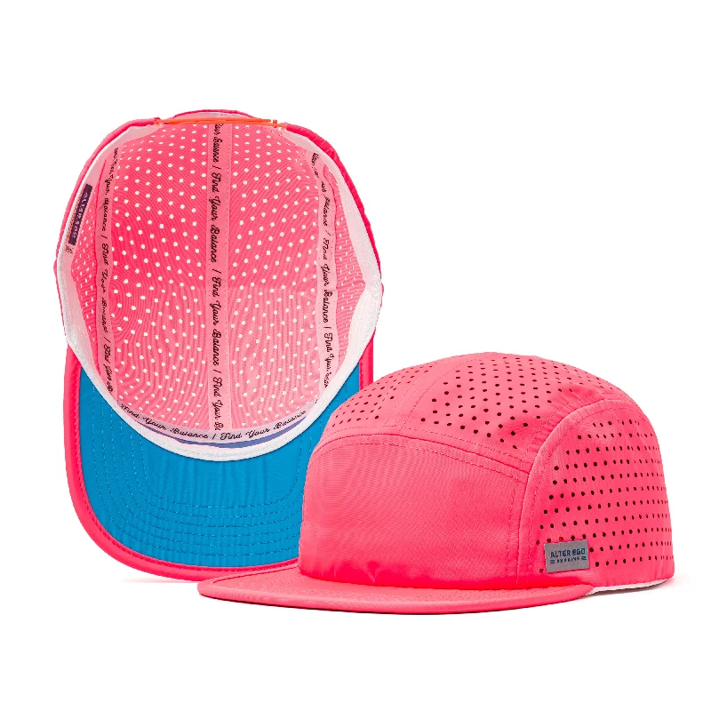 Soft cotton cap with breathable mesh back -Cruiser Splash Electric Pink No Logo