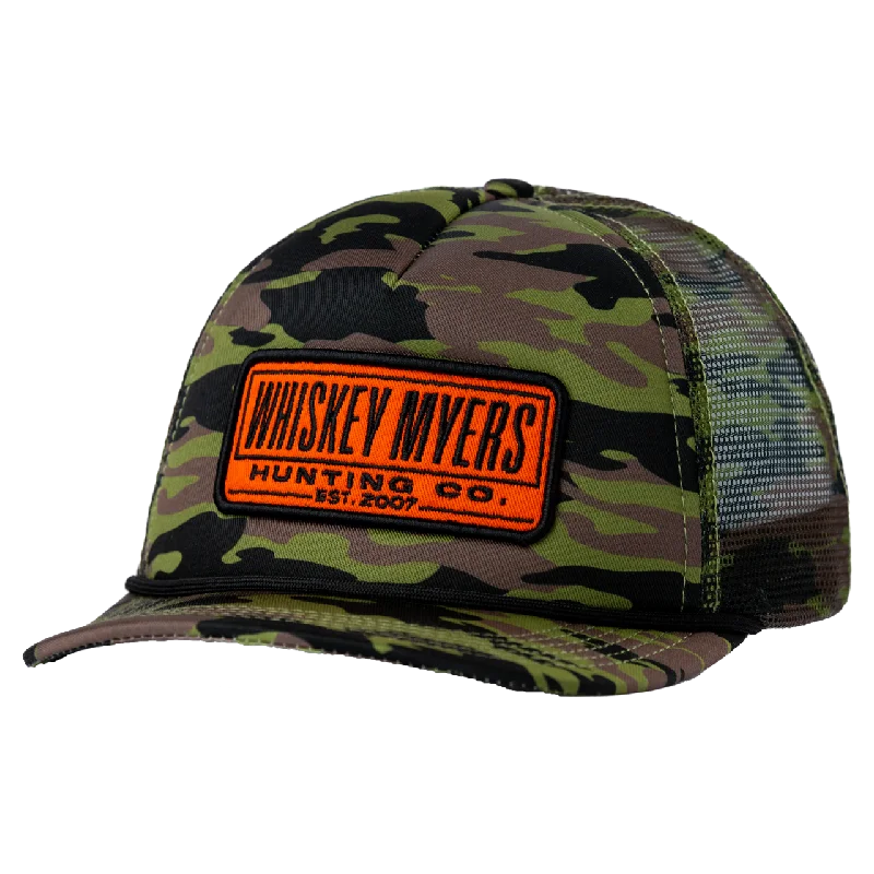 Vintage cap with distressed logo detail -Billboard Camo Hat