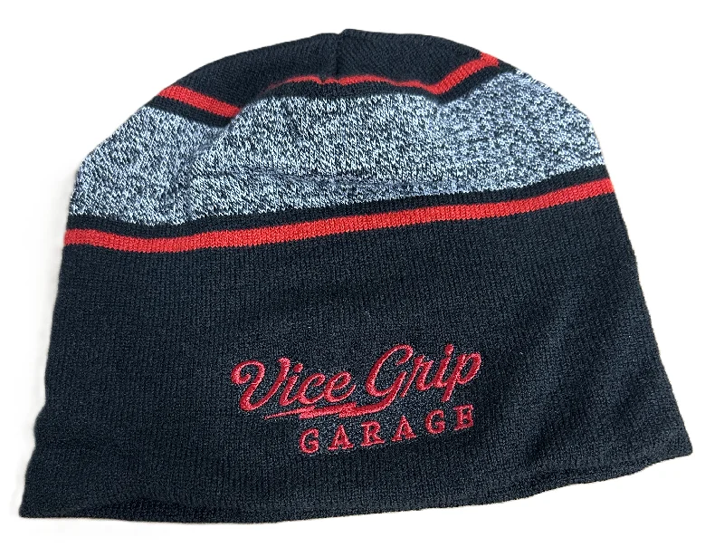 Cotton twill cap for durable daily use -Red and Black Vintage Beanie