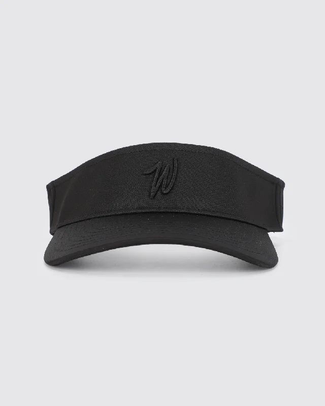 Classic baseball cap for casual everyday wear -Waggle Brand Visor - Black