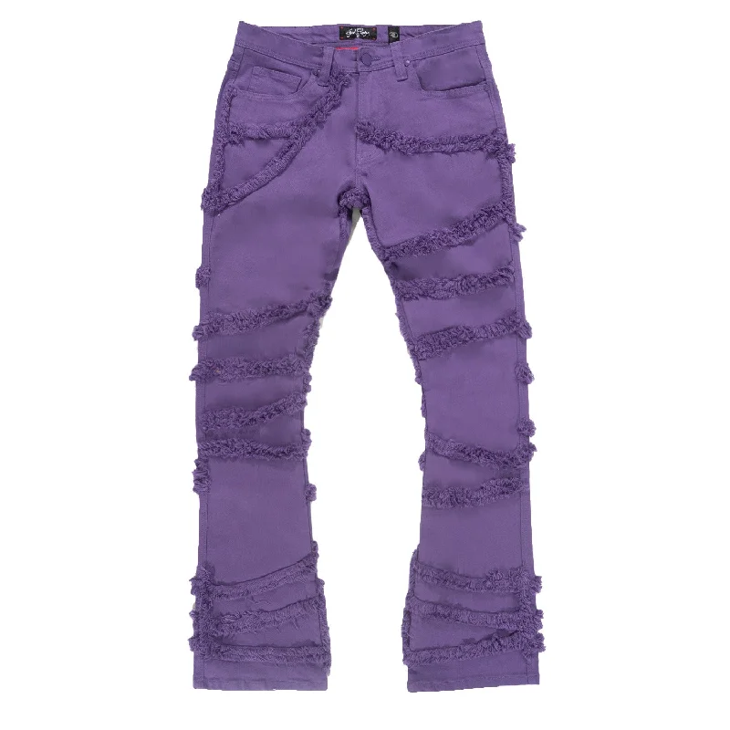 Boyfriend Jeans for Relaxed -F1705 Leon 36" Stack Jeans - Purple