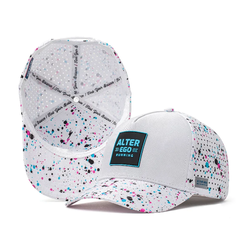 Classic black cap for versatile outfit pairing -Coaster Splash Paint Splatter White