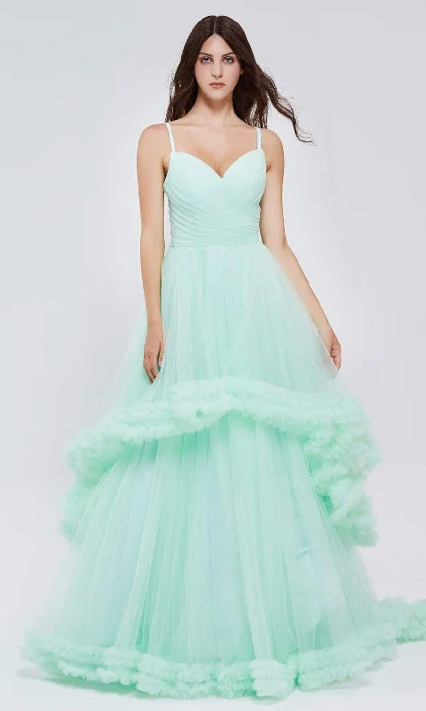 Plus size dresses with vibrant shades feel fun -J'Adore Dresses - J20023 Sweetheart Ruffled Tulle Dress