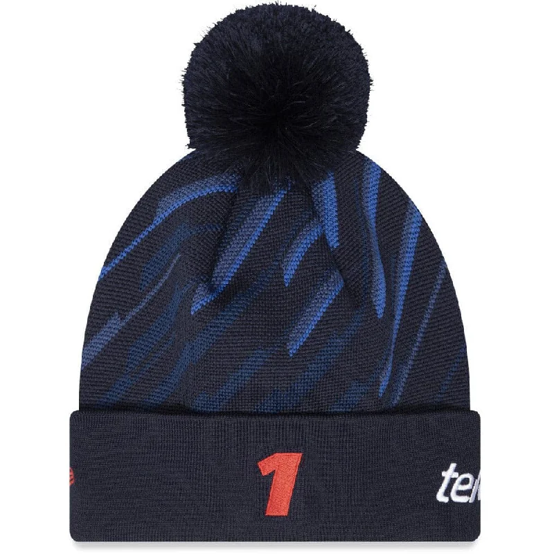 Retro cap with 80s-inspired color blocks -Red Bull Racing F1 New Era Team Kids Max Verstappen Cuff Beanie - Youth