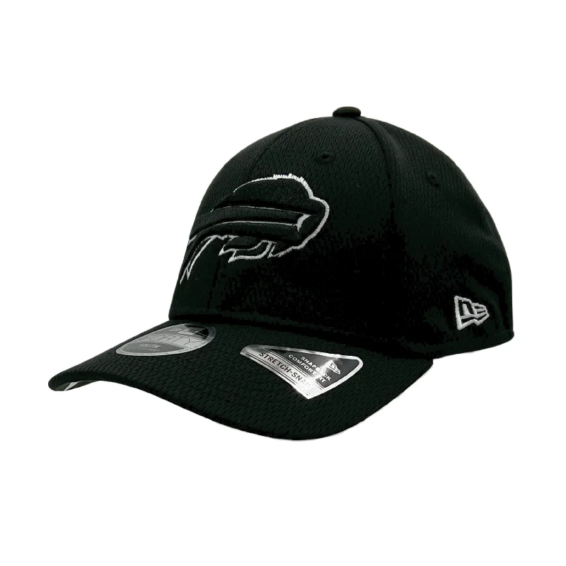 Cotton mesh cap for airy outdoor comfort -Youth Buffalo Bills 9FORTY Black Tonal Stretch-Snap Hat