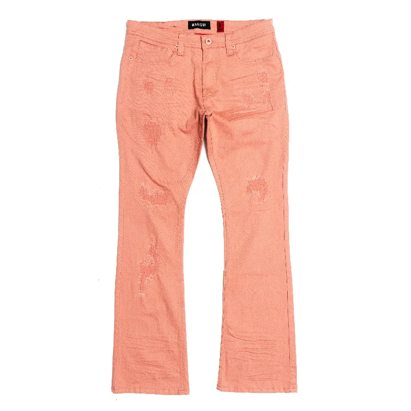 Fashion Jeans for Trendsetter -M1948 Benini Twill Stacked Jeans - Rose