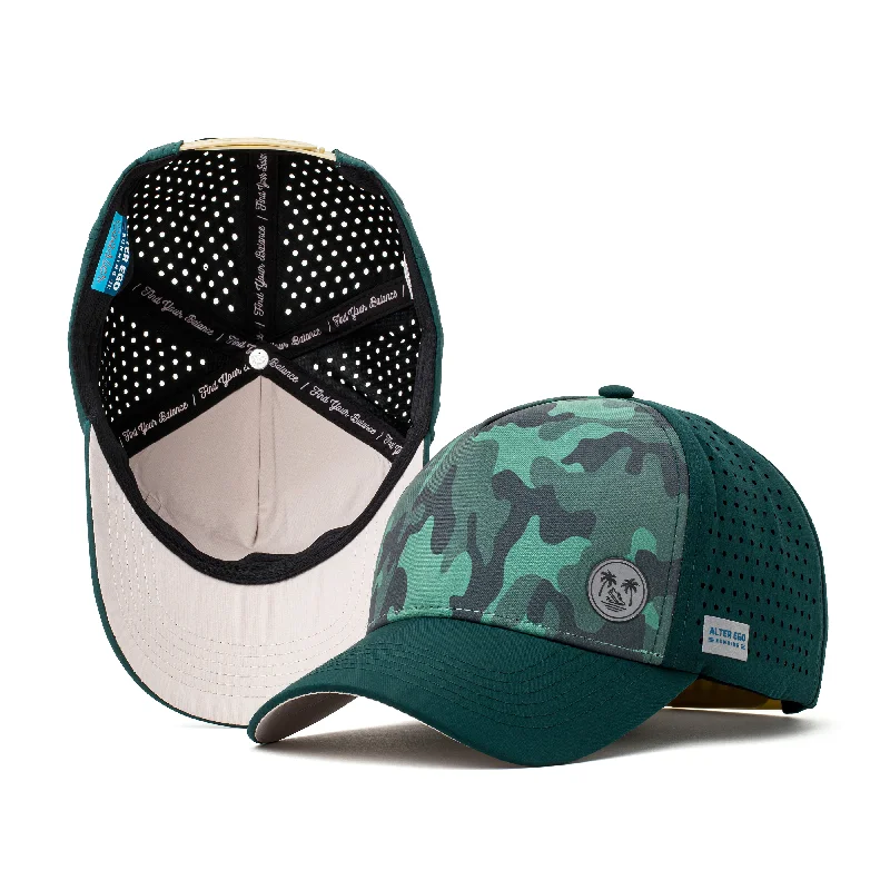 Bold graphic cap for standout fashion flair -Coaster Splash Green Camo