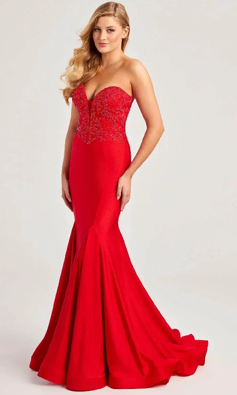 Chic plus size dresses for evenings drape perfectly -Colette By Daphne CL5112 - Beaded Sweetheart Prom Dress